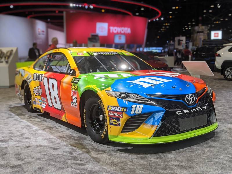 2020 toyota camry nascar 18 kyle busch at chicago auto show