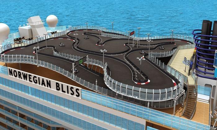 1000 foot two level electric go kart track