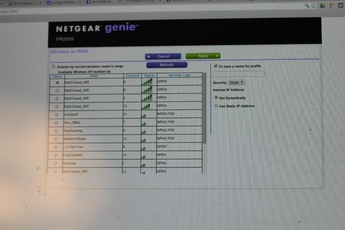 genie setup screen