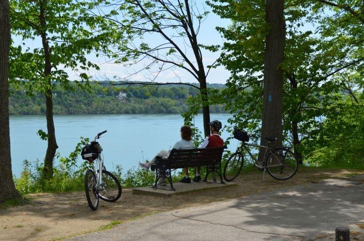 biking on niagara river recreational trail