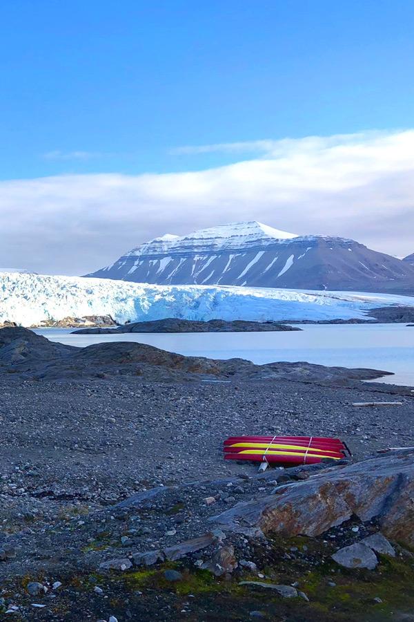 kayaking in the arctic to explore glaciers