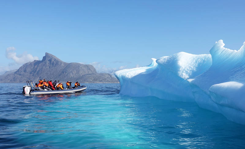 exploring ice in greenland on an arctic cruise