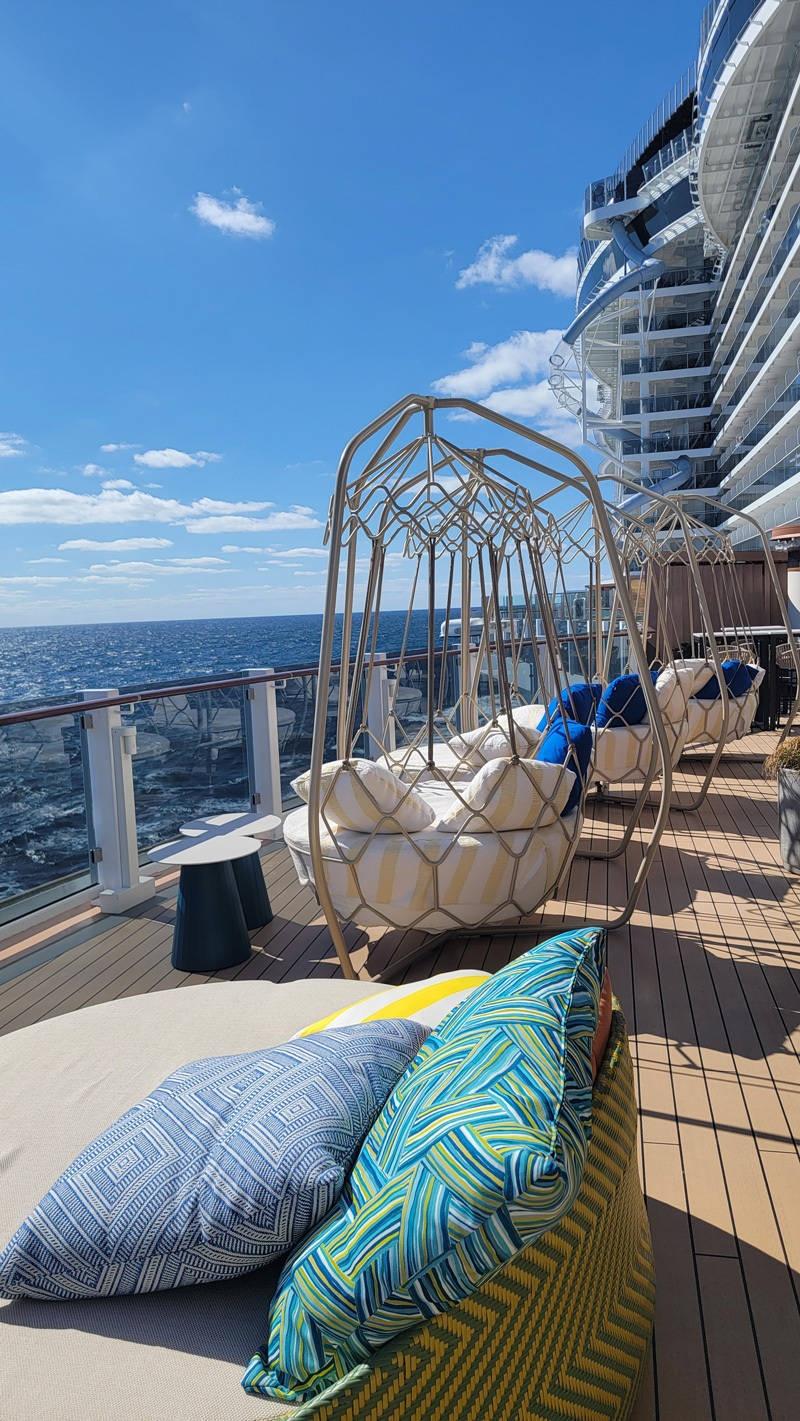 lounge furniture on deck