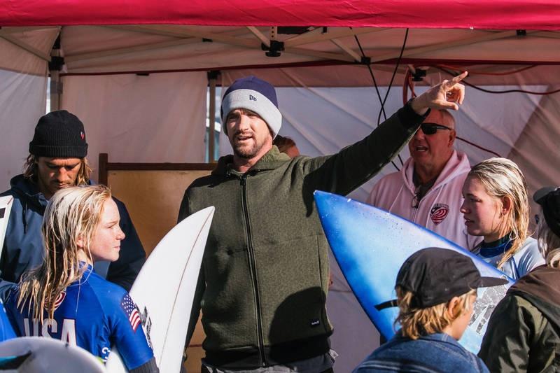 Brett coaching Caitlin Simmers