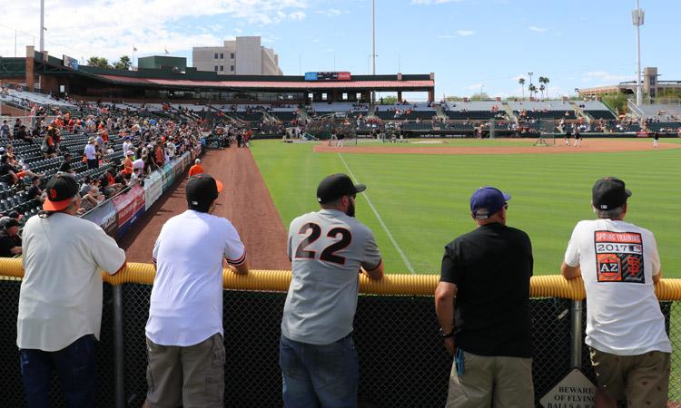 Guys with Hats at Giants Spring Training