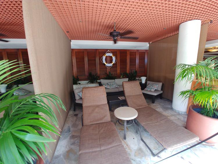 private cabana on pool deck