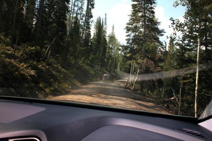 santa fe fire road through window