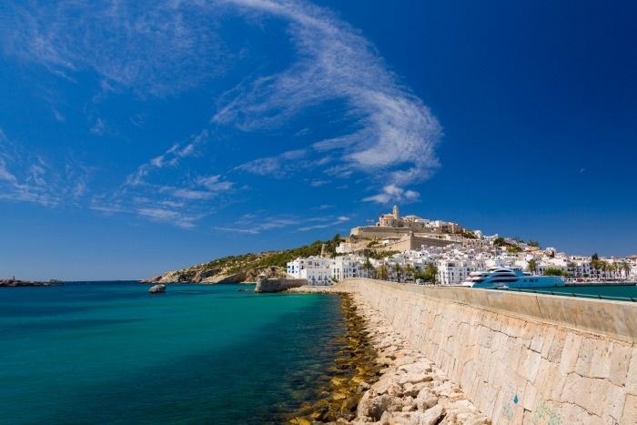 ibiza town sea wall
