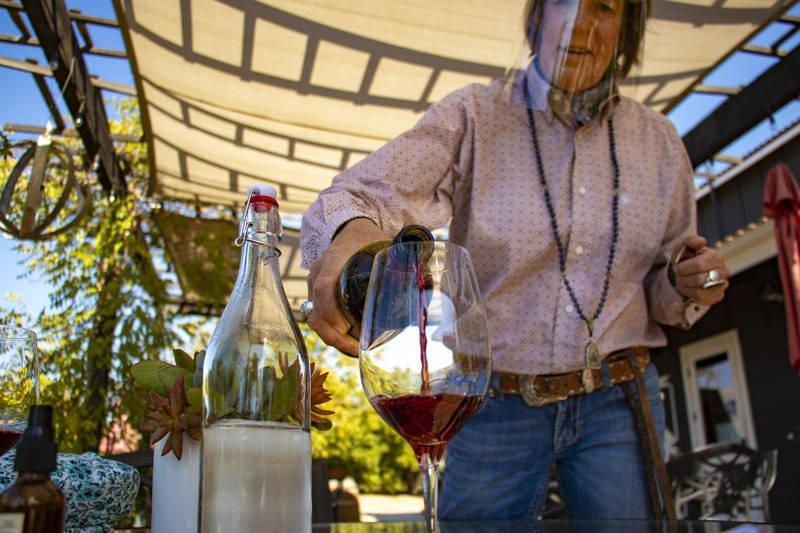 wine tasting at lone madrone