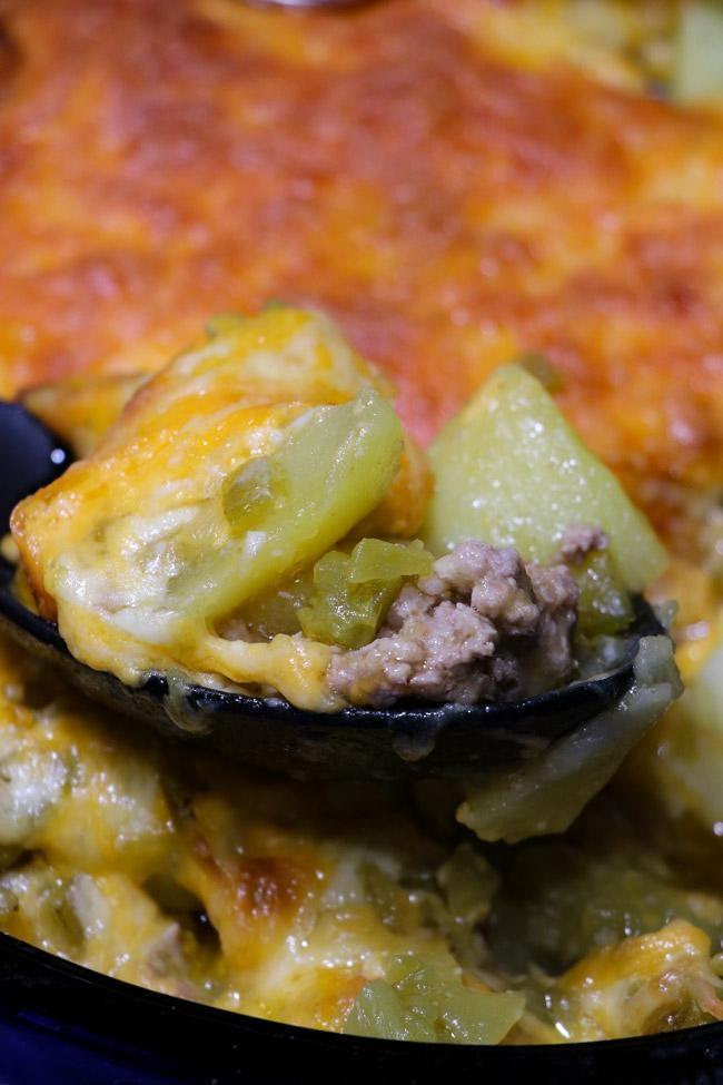 pork and potato southwest green chile casserole easy family recipe