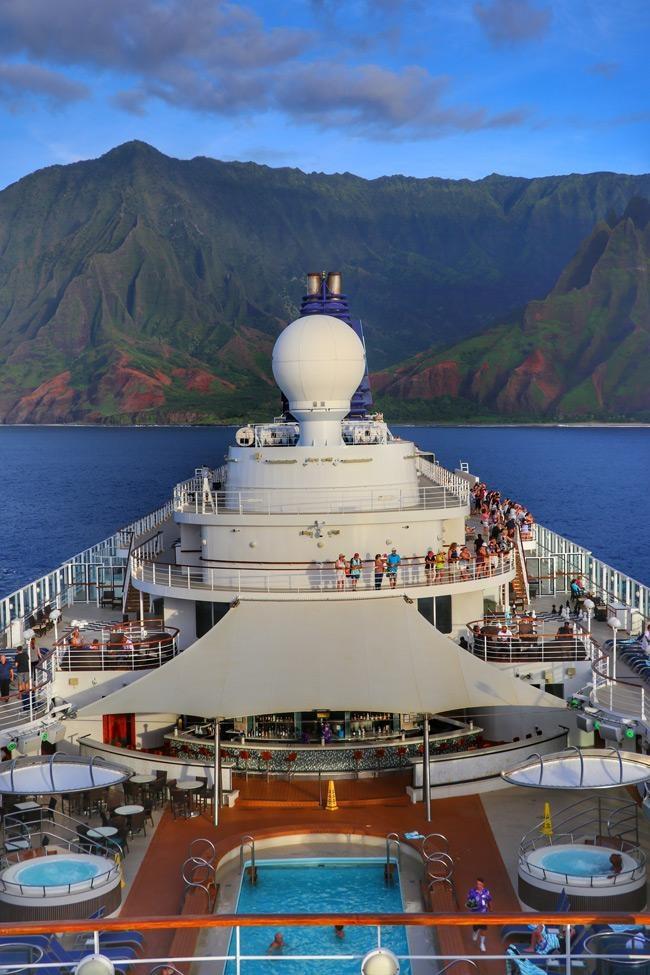norwegian cruise line pride of america cruise ship by napali coast kauai hawaii
