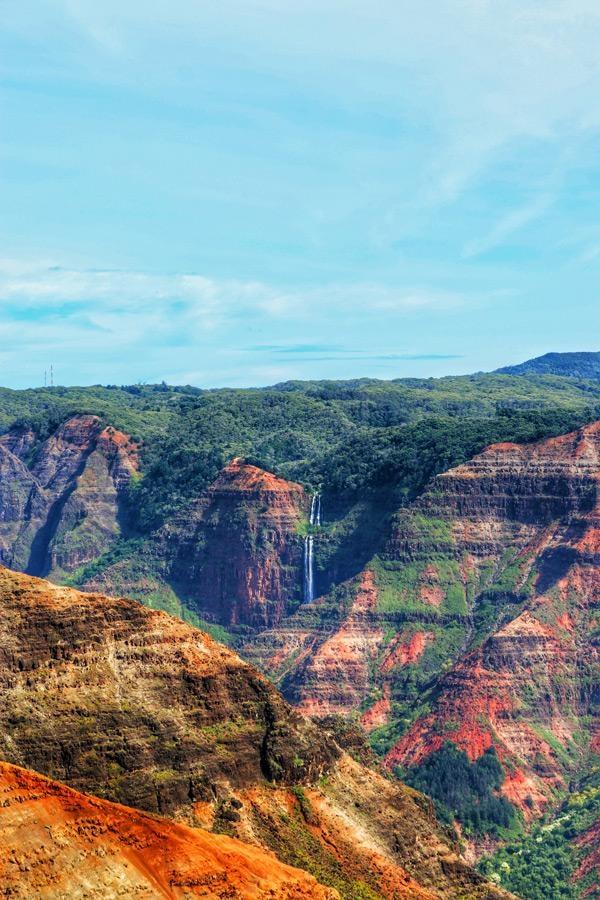 waimea canyon and falls kauai hawaii