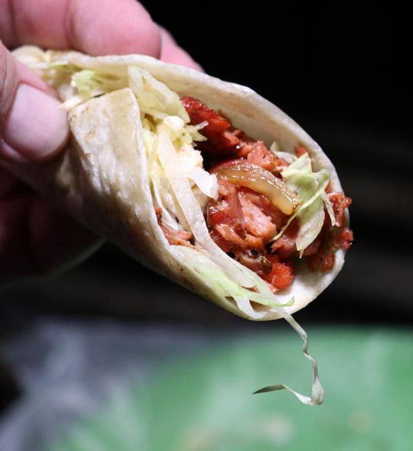 smoked marlin taco la tia mariscos