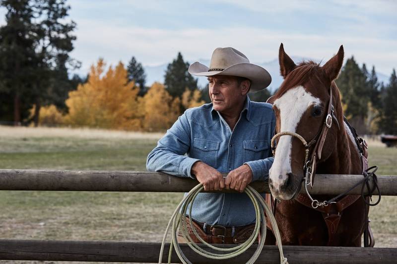 costner with horse yellowstone