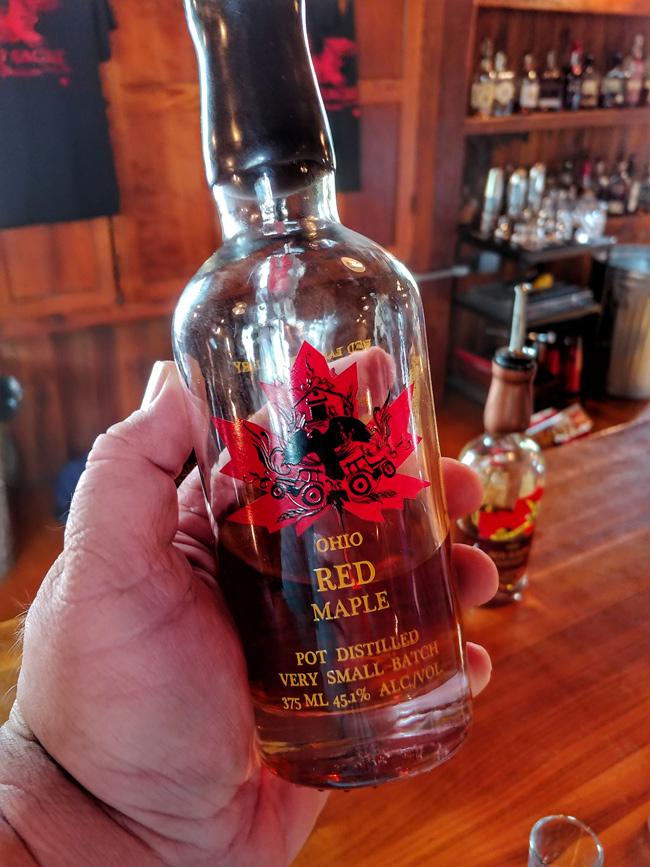 distilled maple syrup spirit red eagle distillery