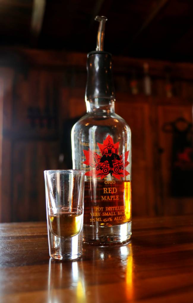 Red Maple distilled maple spirit from Red Eagle distillery in Geneva, Ohio