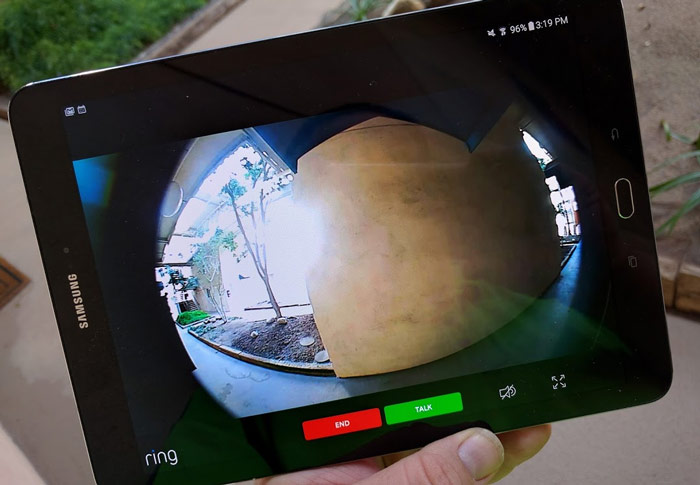 viewing on tablet