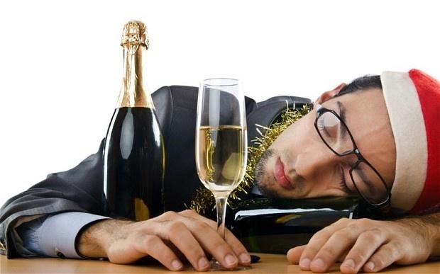 drunk at christmas party