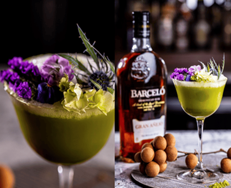 pistachios nest rum cocktail recipe