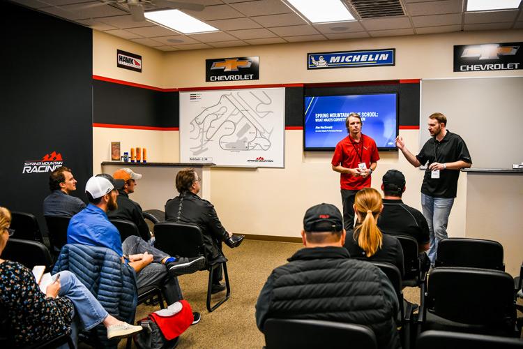 classroom session at corvette performance driving school