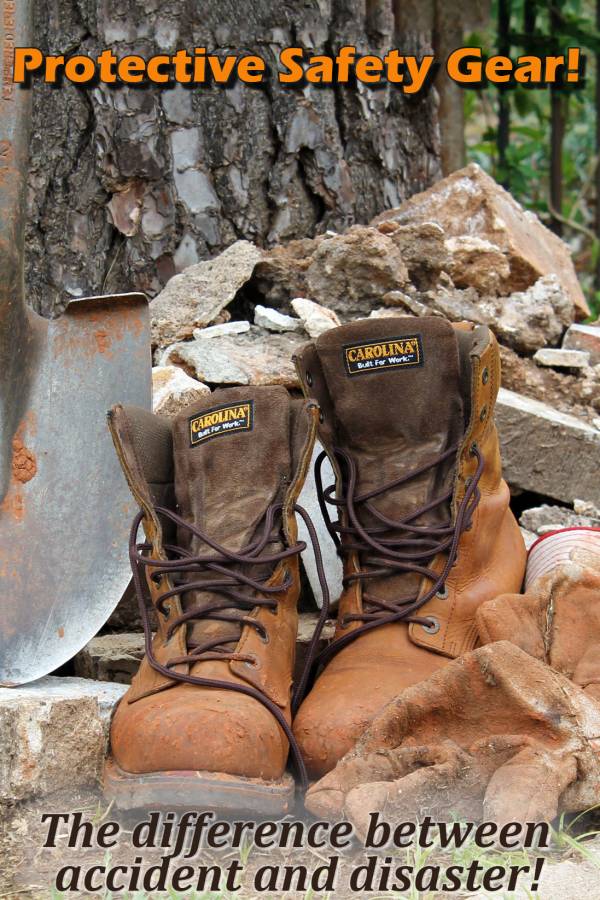 work boots are important safety gear to protect your feet from danger