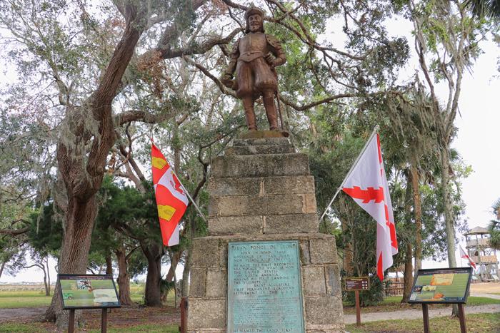 ponce de leon statue at Saint Augustine Florida