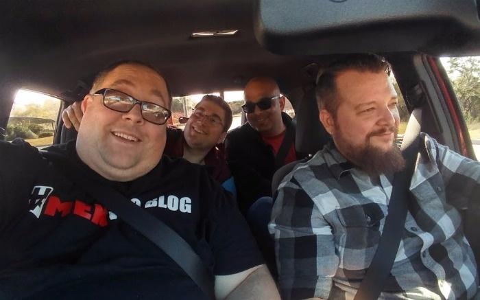 4 guys in a truck
