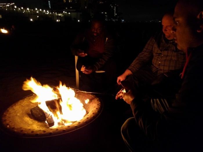 roasting marshmallows