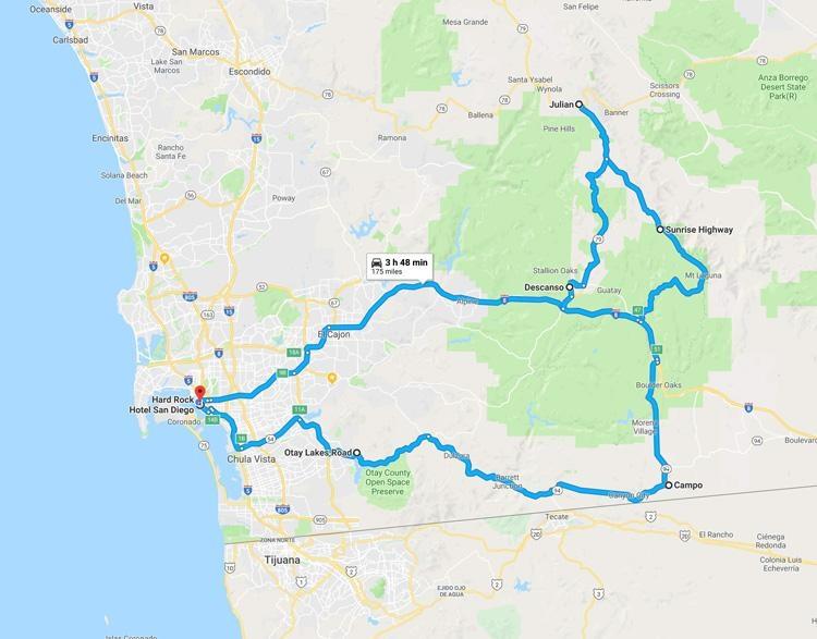 san diego mountains and valleys