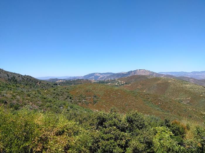 top of the mountains overlooking Julian California
