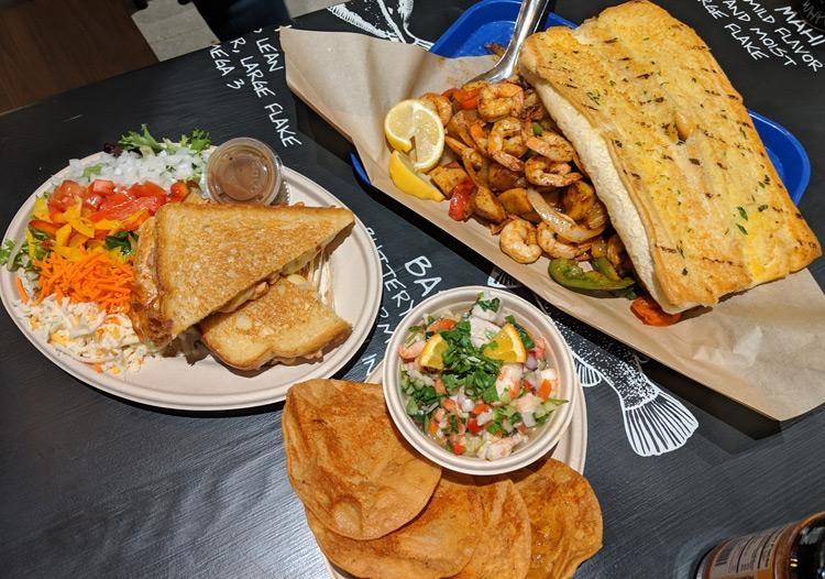 san pedro fish market shrimp plate and more