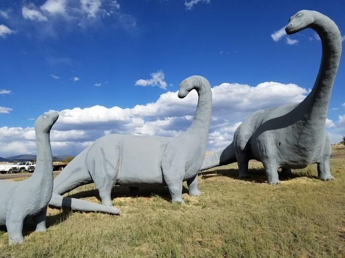 dino family sculptures