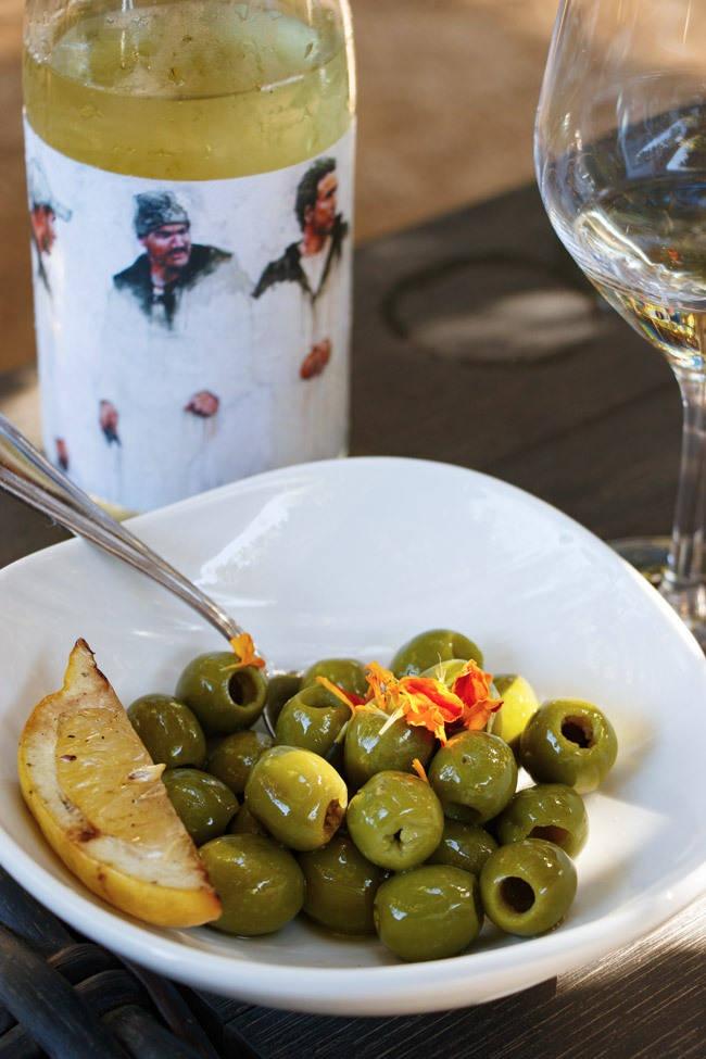 warm olives and wine tasting at roblar winery santa ynez valley california