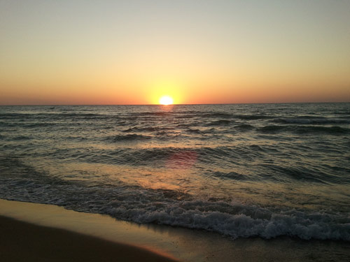 sunset oval beach