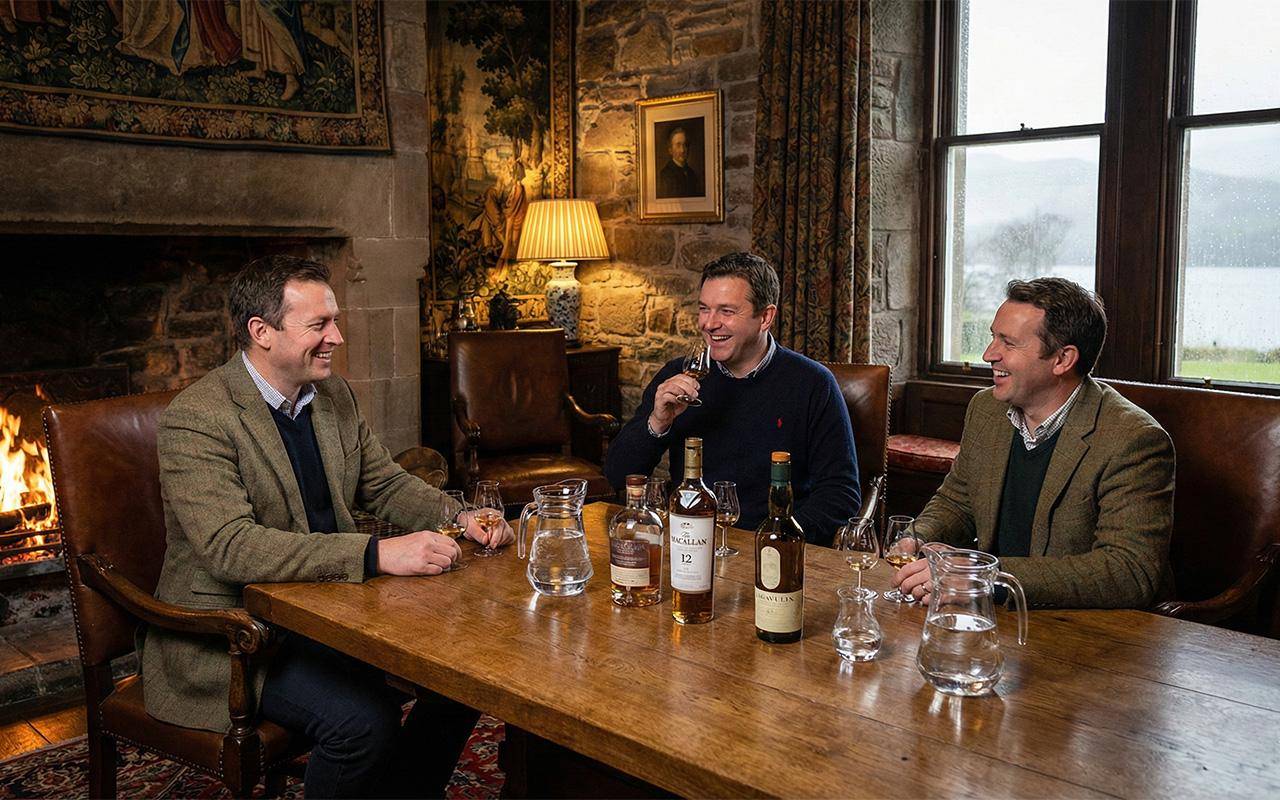 scotch tasting guys getraway in scotland