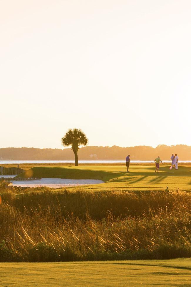 harbor town golf links at dusk sea pines golf resort hilton head georgia