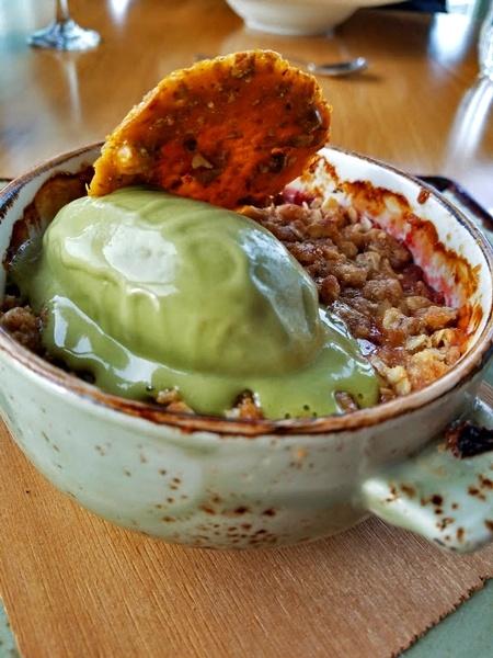 rubarb green tea ice cream