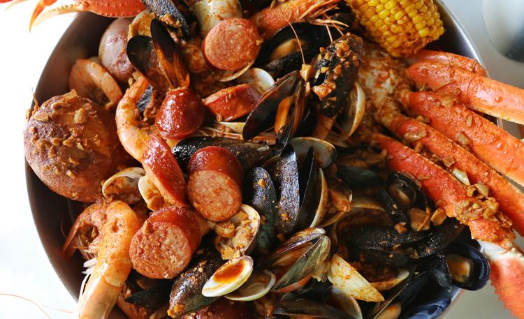 seafood tray shrimp heads san diego restaurant