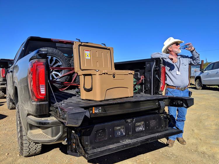 taking a break on the trail sierra at4 multipro tailgate sound system