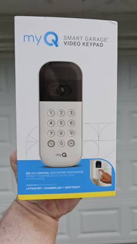 myQ smart garage door video keypad