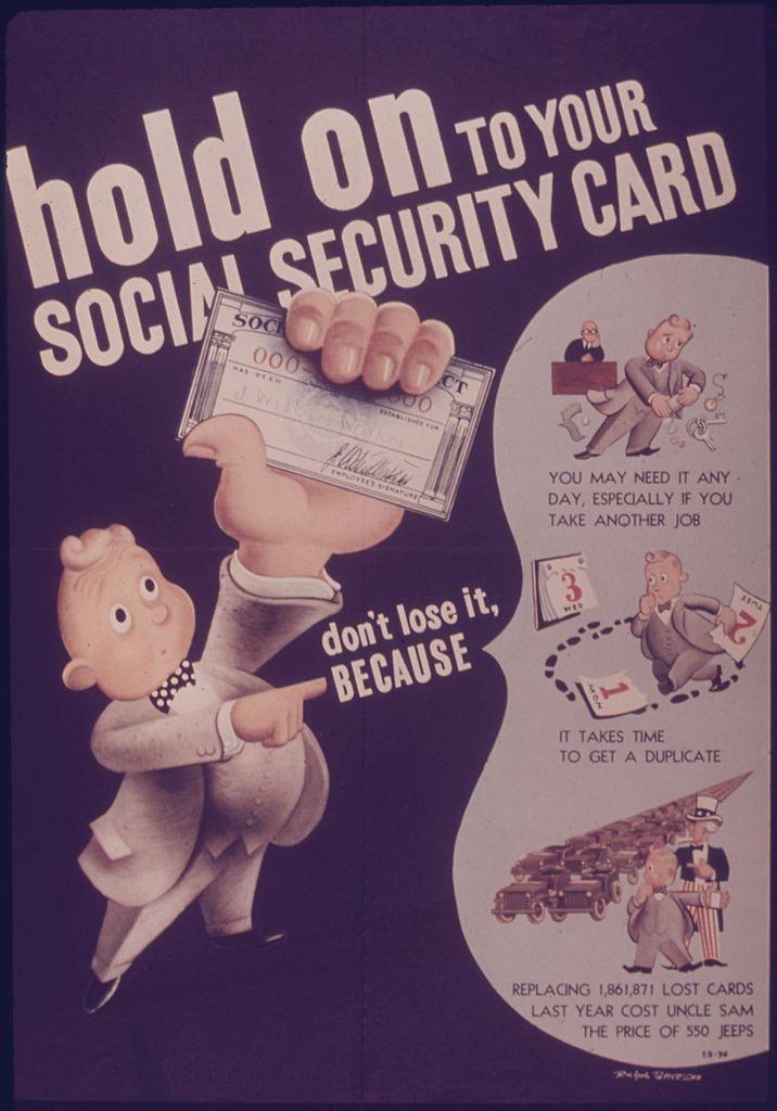 hold on to your social security card historical poster