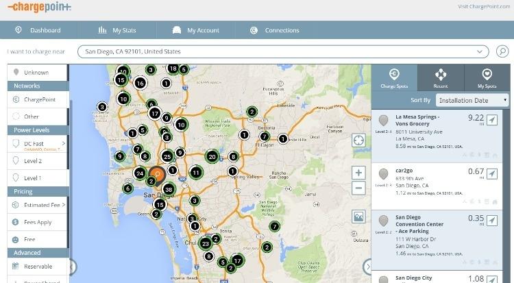 chargepoint map