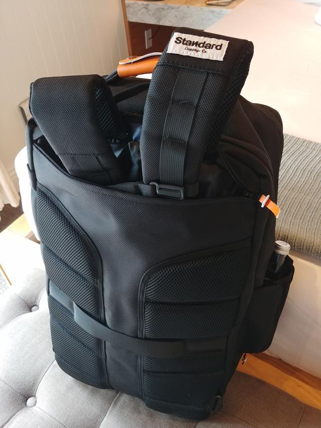 standard luggage travel backpack main compartment