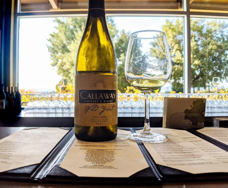callaway winery tasting menu temecula california