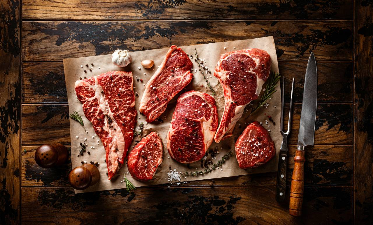steaks at a steakhouse