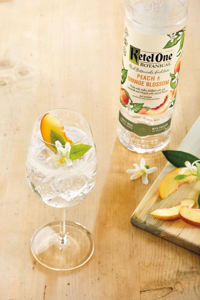 ketel one botanical peach and orange blossom botanical spritz vodka cocktail recipe