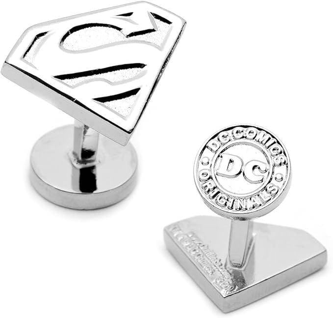 Silver Superman Shield Cufflinks