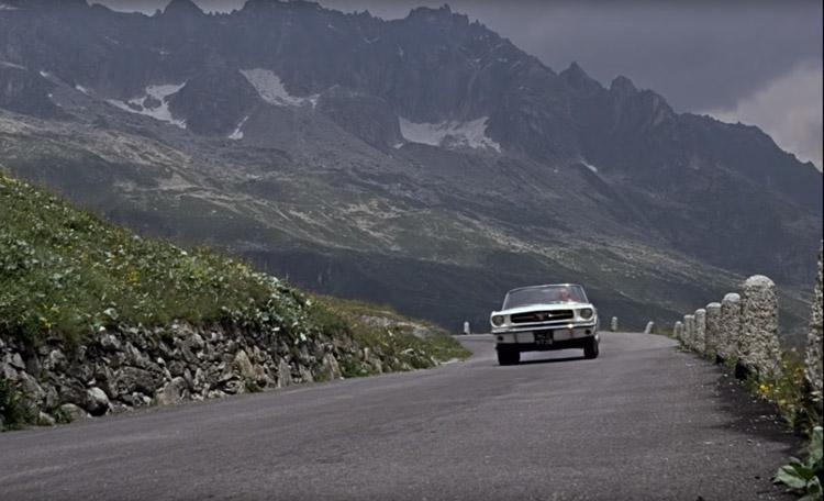james bond 1965 mustang convertible from gold finger in swiss alps