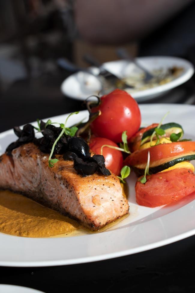 salmon at meritage restaurant callaway winery temecula california