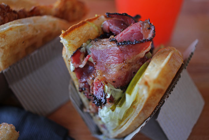 pastrami waffle